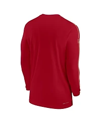 Nike Men's Scarlet San Francisco 49ers Sideline Coach Uv Performance Long Sleeve T-Shirt