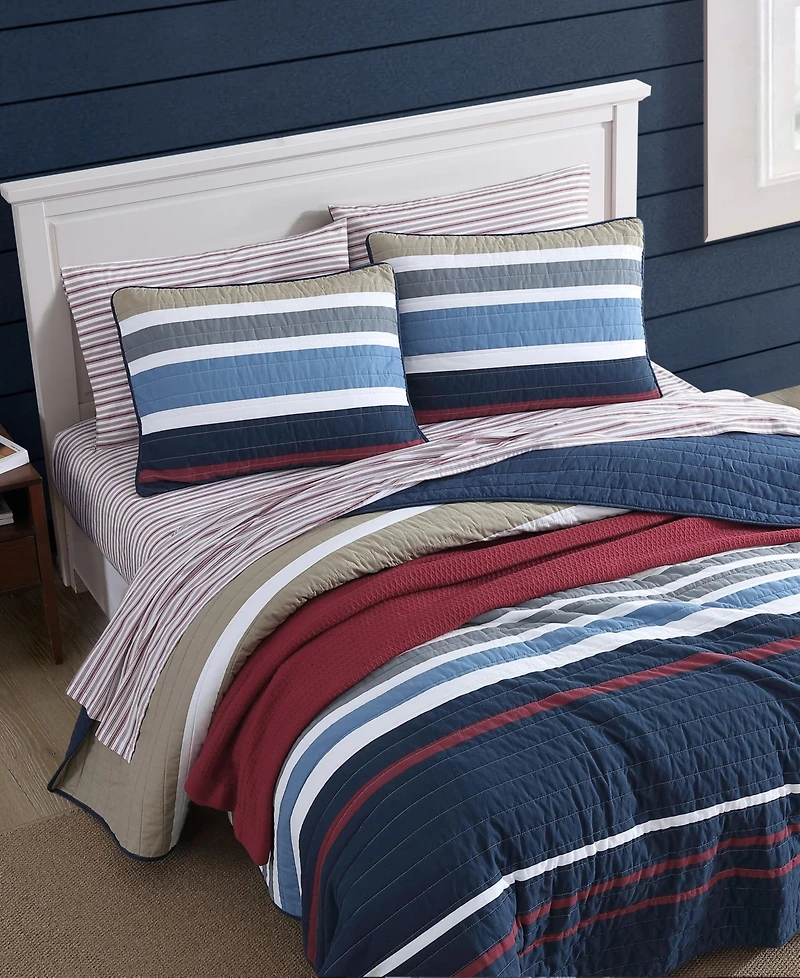 Nautica Bradford Reversible Piece Quilt Set