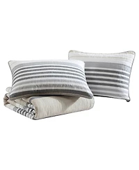 Nautica Dover Stripe Reversible 2 Piece Quilt Set, Twin