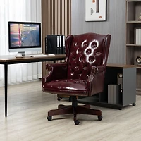 Streamdale Pneumatic height adjustable office chair with plush leather