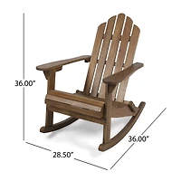 Streamdale Acacia Wood Adirondack Rocking Chair for Serene Outdoor Relaxation