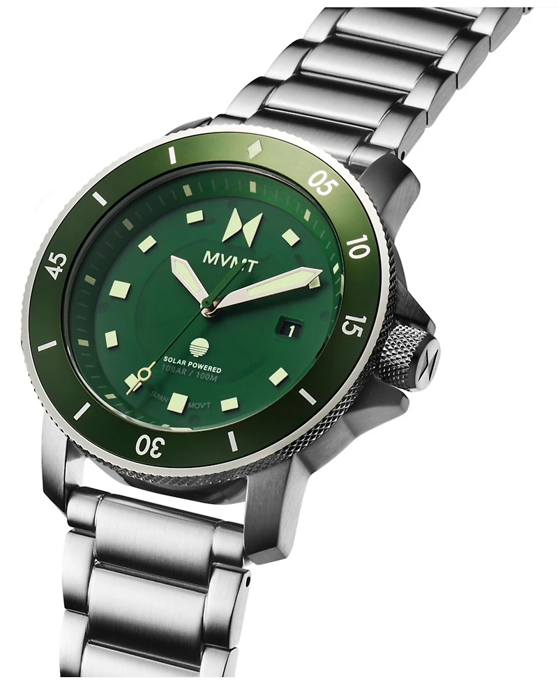 Mvmt Men's Cali Diver Silver Stainless Steel Watch 40MM