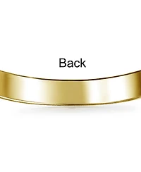 Bling Jewelry Solid Name Bar Plated Id Cuban Curb Chain Link Bracelet Yellow Gold Brass