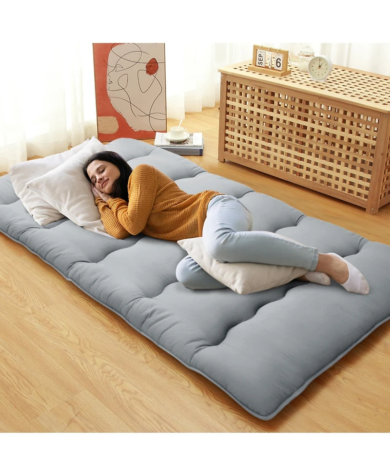 Caromio Twin Size Futon Mattress Floor Mattress Pad Portable Dorm Sleeping Pad, 39"x 80"