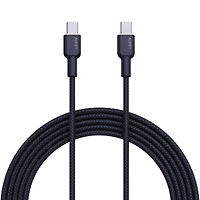 Aukey Cb-NCC2 1.8m Nylon Braided Usb-c to Usb-c Cable 60W/480Mbps