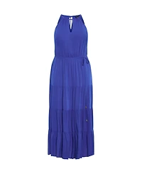City Chic Plus Stacey Halter Neck Maxi Dress