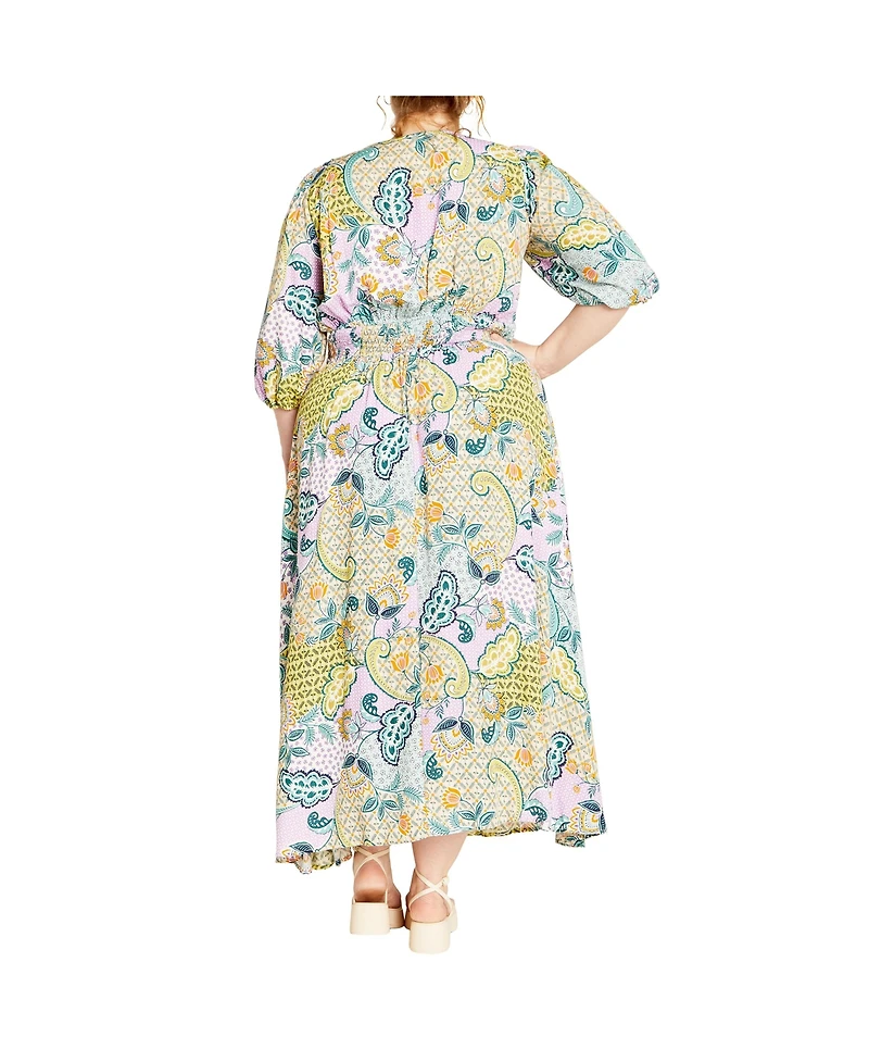 City Chic Plus Size Daydream Print Maxi Dress