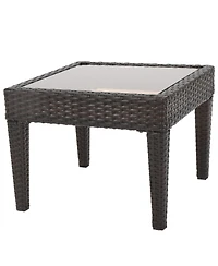 Streamdale Furniture Woven Outdoor Accent Table, Weather-Resistant