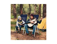 Slickblue 2Pcs Patio Dining Chair with Adjust Portable Headrest-Blue