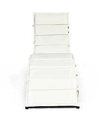 Gymax 2PCS Foldable Rattan Wicker Chaise Lounge Chair w/ Cushion Patio Outdoor
