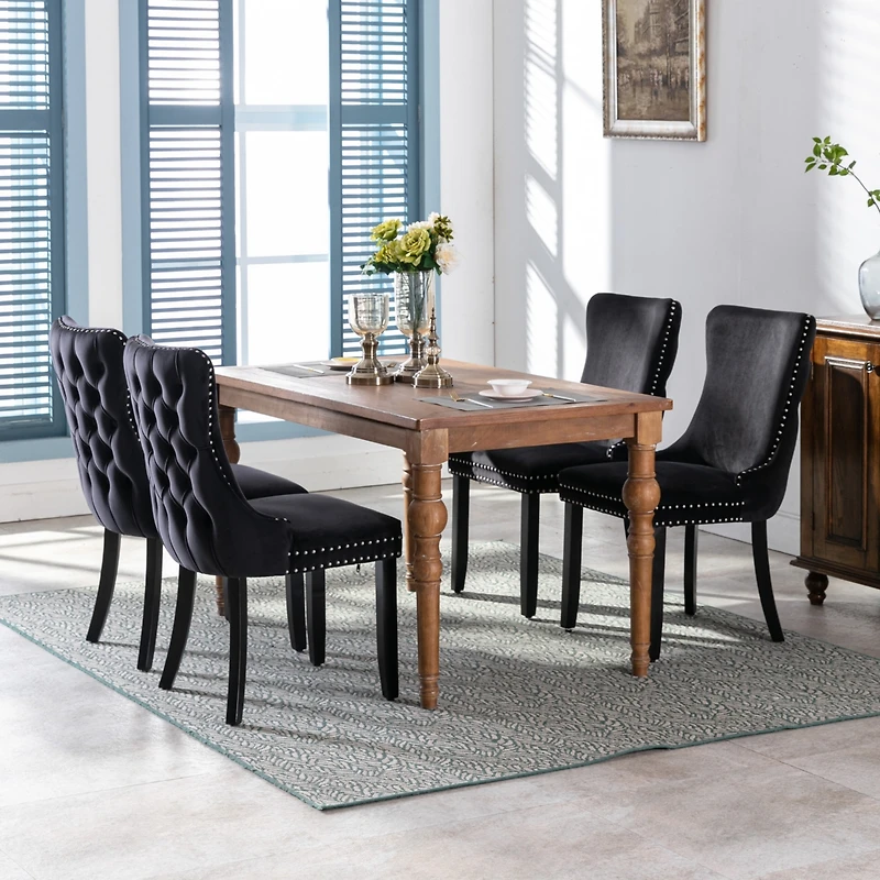 Streamdale Blue Upholstered Dining Chairs, Set of 2