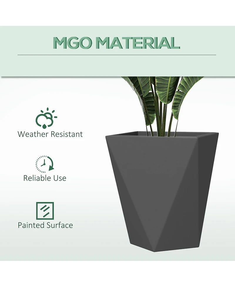 Geometric Outdoor Planters Stackable, Self-Draining, and Durable
