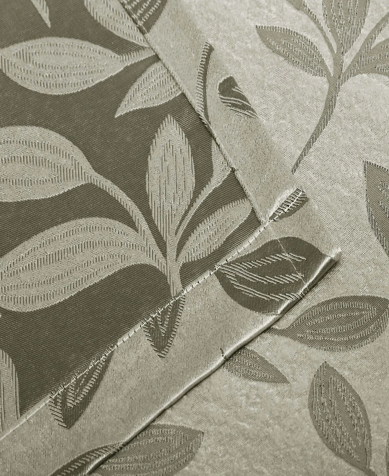 Superior Modern Leaves 8 Curtain Panels Set with Grommet Header, 42 X 84