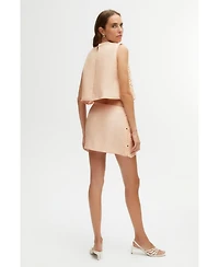 Nocturne Women's Embroidered Mini Skirt
