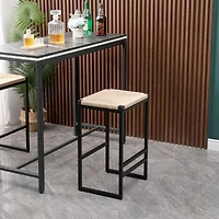 Streamdale Furniture 2 Backless Bar Stools in Paper Rope Woven Chairs