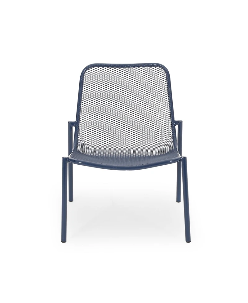 Streamdale Stackable Matte Navy Blue Iron Chairs for Sun-Soaked Summer Days