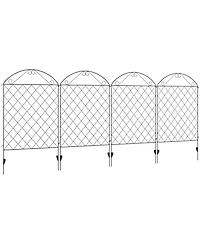 Outsunny Garden Fencing for Border Edging, Decor 11.5', 4 Pack