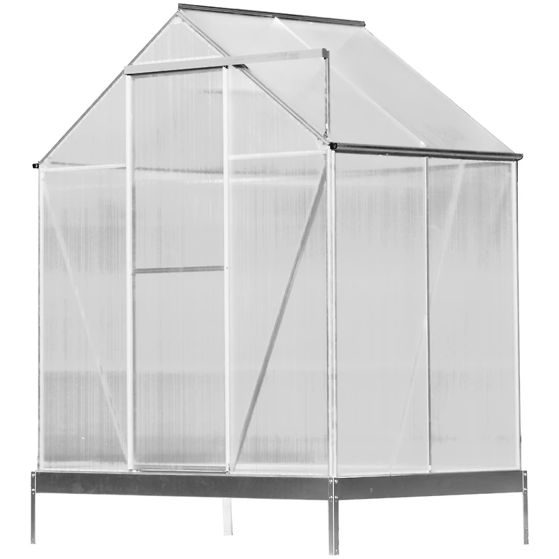 Streamdale Furniture Premium Greenhouse Polycarbonate and Aluminum Frame, Sliding Door