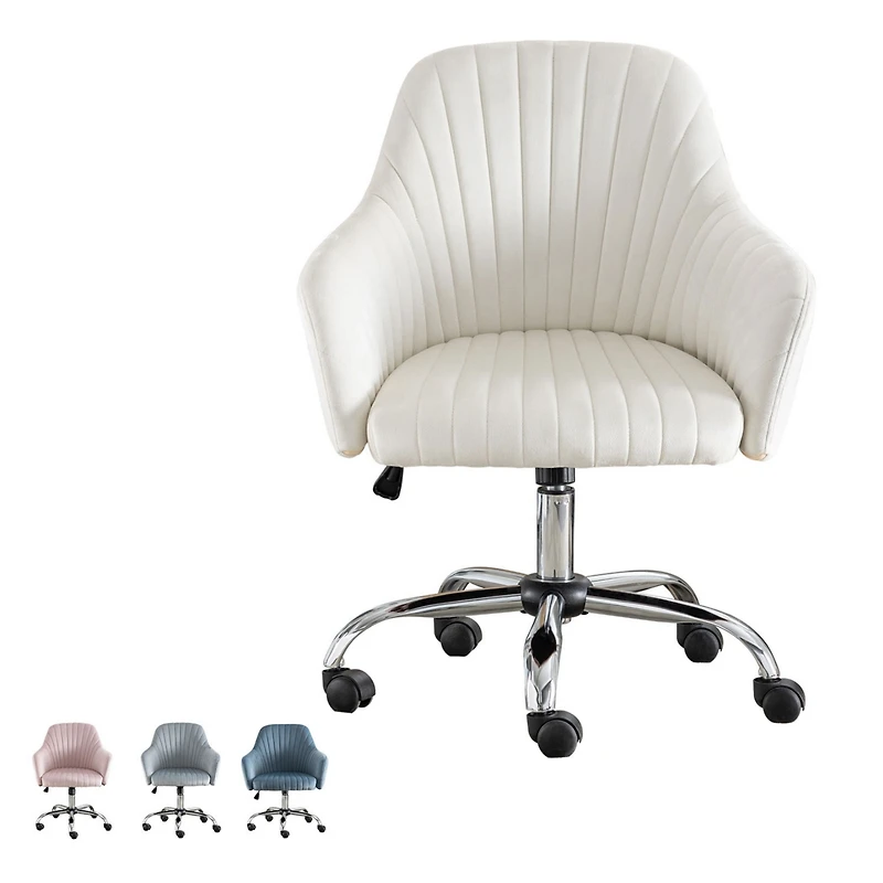 Streamdale Adjustable Velvet Leisure Chair (Pink)