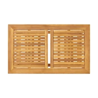 Simplie Fun Modern, Weather-Resistant Acacia Wood Seating Set with Slat Panel Design