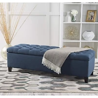 Streamdale Furniture Contemporary Button Tufted Storage Ottoman with Refined Style