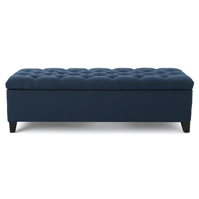 Streamdale Furniture Contemporary Button Tufted Storage Ottoman with Refined Style