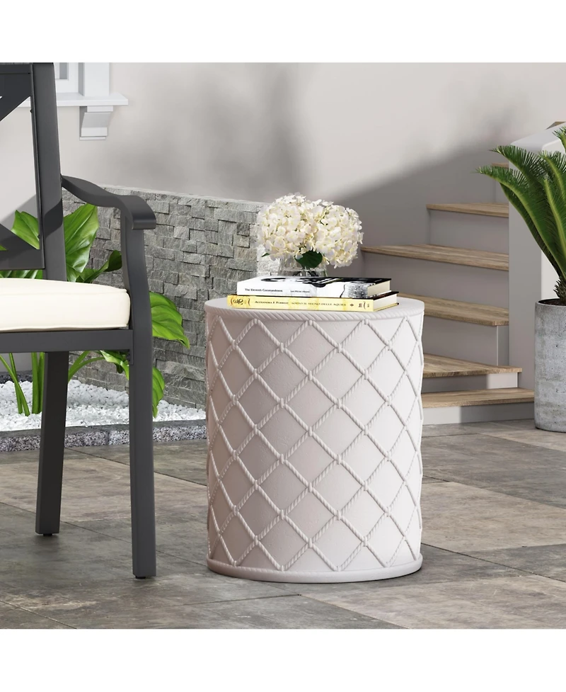 Streamdale Nautical Modern Portable Concrete Side Table