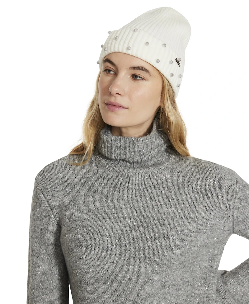 Steve Madden Women's Ballin' Embellished Beanie