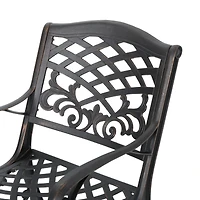 Simplie Fun Elegant Ornate Dining Chairs with Cast Aluminum Frame