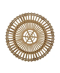 Streamdale Furniture Boho-Chic Handcrafted Faux Rattan Woven Coffee Table