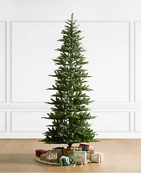 Glitzhome 9ft Pre Lit Green Slim Fir Artificial Christmas Tree with 500 strawberry Lights,9 Functional Warm White Multi color, remote controller
