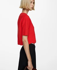 Mango Women's Openwork Details Knitted Jumper