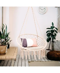 Slickblue Cushioned Hammock Swing Chair with Hanging Kit