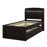 Streamdale Twin Xl Bed w/ Led Headboard, Storage, Trundle, Drawers