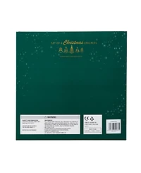 Glitzhome 6PK 2''D X 12.00''H Christmas Kraft Paper Characters Tag Party Cracker with Gift Contents