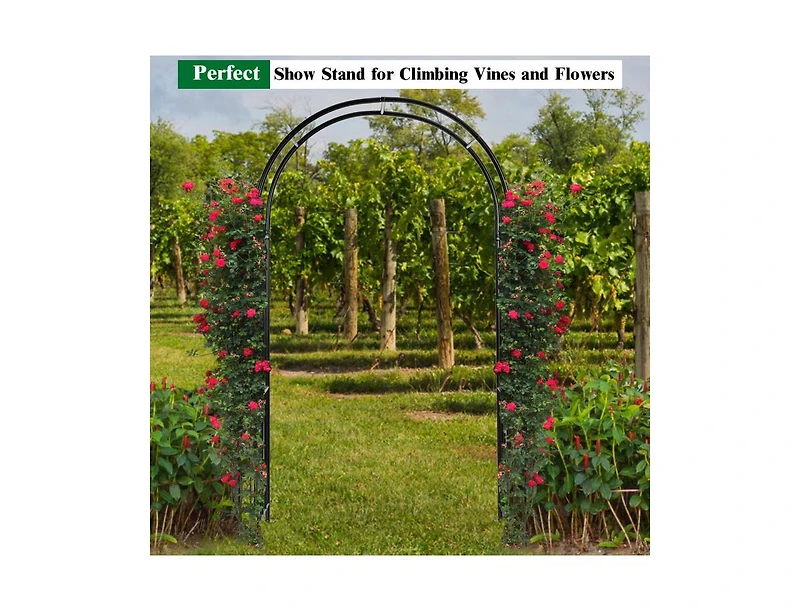 Slickblue 7.2 Feet Garden Decoration Climbing Plants Arch