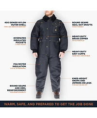 RefrigiWear Iron-Tuff Insulated Coveralls - Ultimate Cold Weather Protection for Work & Outdoor Activities Big Tall