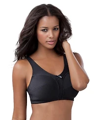 Comfort Choice Women's Cotton Back-Close Wireless Bra