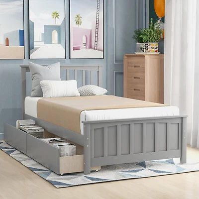 Streamdale Twin Size Platform Bed With Two Drawers