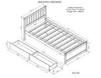 Streamdale Modern Twin Platform Bed with Storage