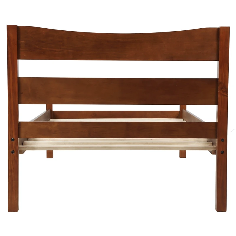 Streamdale Twin Size Wood Platform Bed With Headboard And Wooden Slat Support