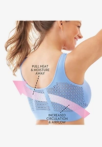 Secret Solutions Women's Plus Wireless Cooling Seamless Bra