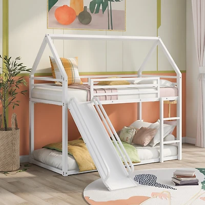 Streamdale Twin Over House Bunk Bed With Ladder And Slide
