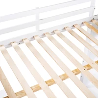 Streamdale Full Loft Bed With Ladder, Shelves, And Desk