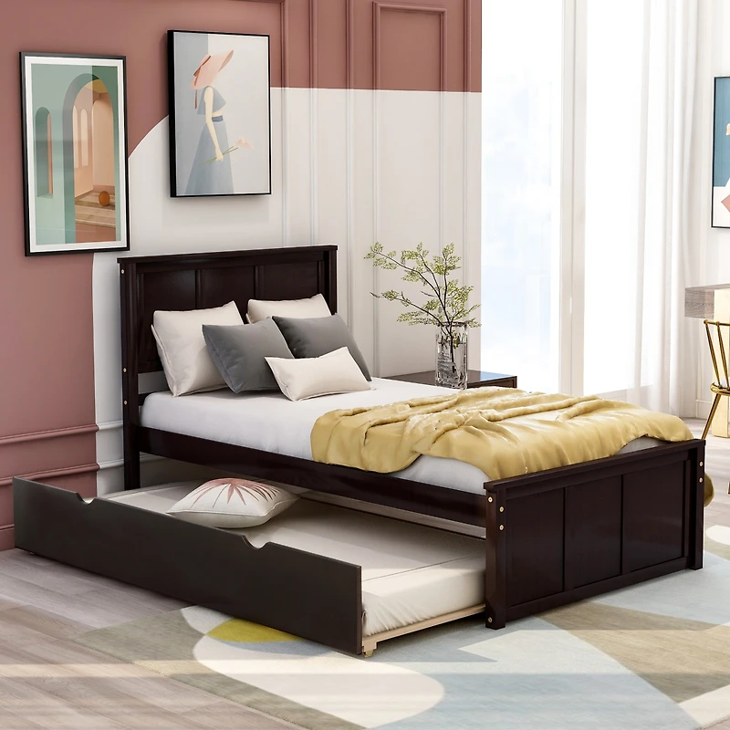 Streamdale Platform Bed With Twin Trundle, Frame