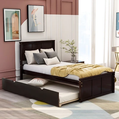 Streamdale Platform Bed With Twin Trundle, Frame
