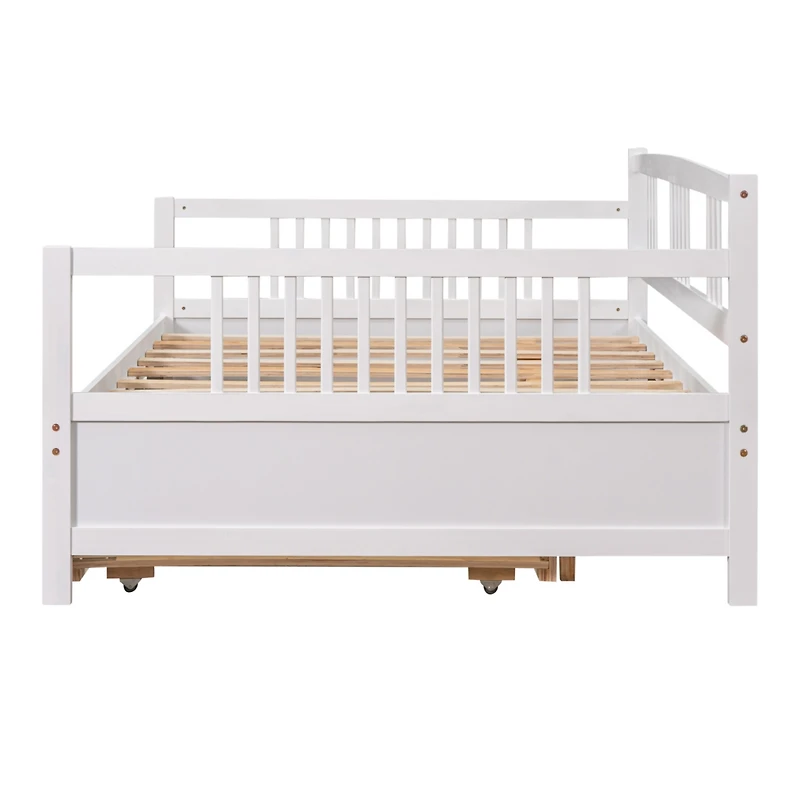 Streamdale Full Daybed Wood Bed With Twin Trundle