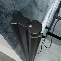 Streamdale Matte Black Pivot Shower Door with Clear Glass (32-33")