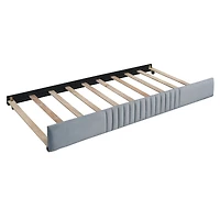 Streamdale Upholstered Daybed Sofa Bed Twin Size With Trundle Bed And Wood Slat