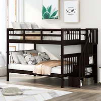 Streamdale Full-Over-Full Bunk Bed with Storage